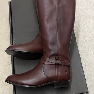 NIB Frye 10 Women's Melissa Belted Tall Boots- Redwood